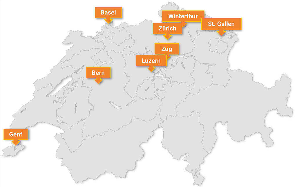 Gastro Kurier Karte Schweiz